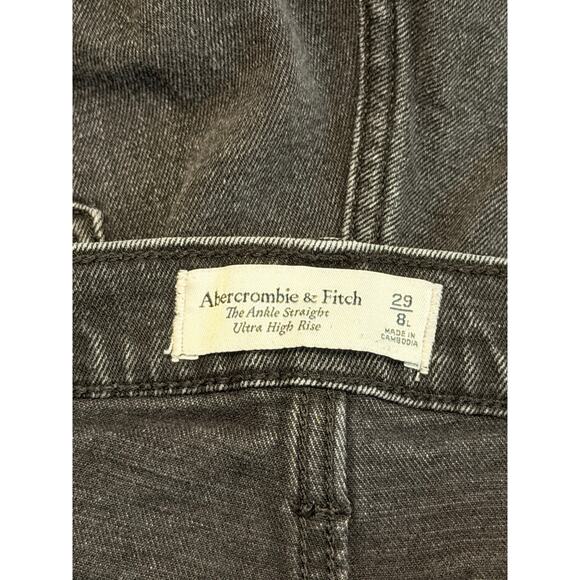 Abercrombie & Fitch The Ankle Straight Ultra High Rise Jeans sz 8 clean girl - Picture 4 of 5